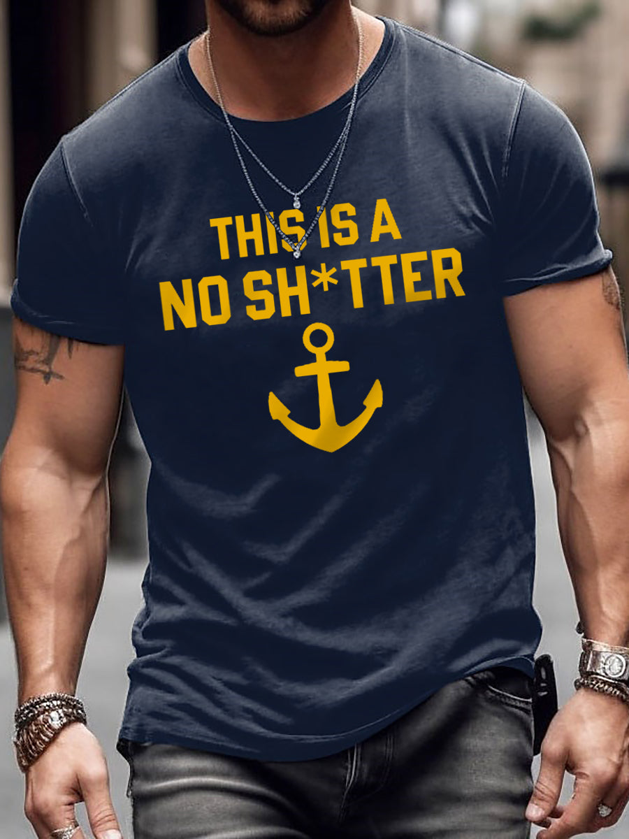 Men's Funny Navy short sleeves t-shirt