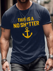 Men's Funny Navy short sleeves t-shirt