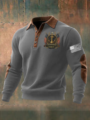 Men's Navy Printed Sweatshirt