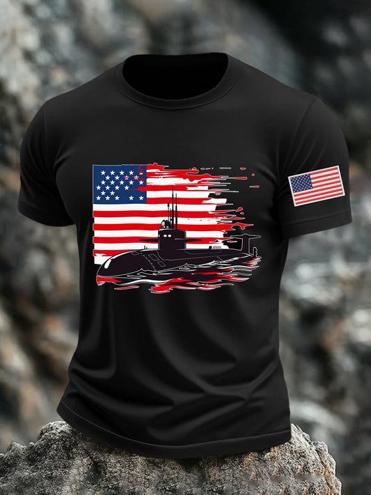 Men's Navy 250th Anniversary Printed T-shirt