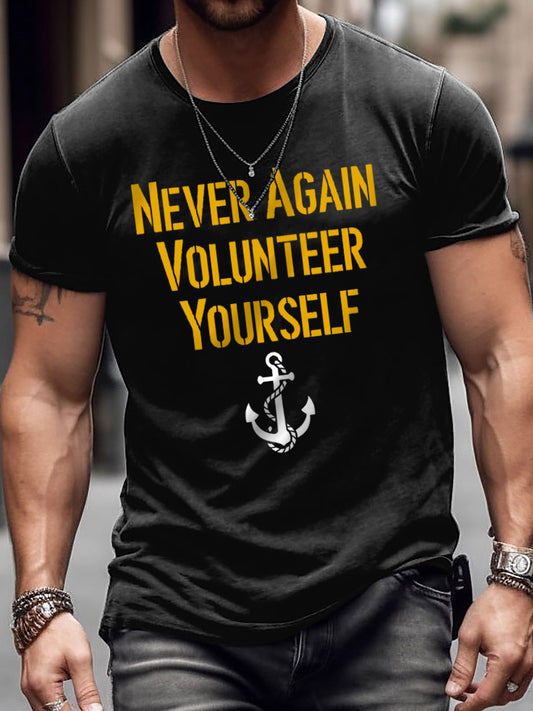 Men's Funny Navy short sleeves t-shirt