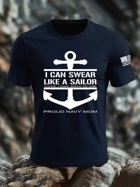 Men's Navy 250th Anniversary Printed T-shirt