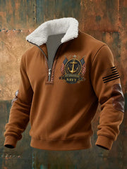 Men's Navy Printed Sweatshirt