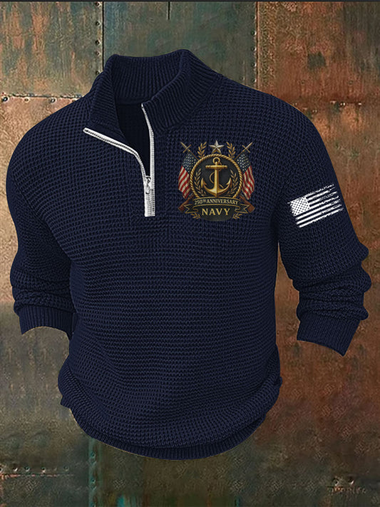 Men's Navy Printed Sweatshirt