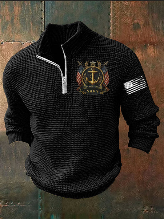 Men's Navy Printed Sweatshirt