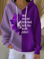 Women's Alzheimer's Awareness Print Hoodie