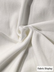 Women's Breast Cancer Awareness Christmas Tree Pink ribbon Ribbed Round-Neck Sweatshirt