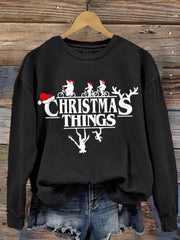 Women's  TV show Inspired Stranger Christmas sweatshirt