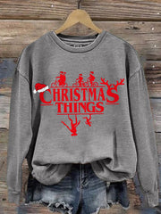 Women's  TV show Inspired Stranger Christmas sweatshirt