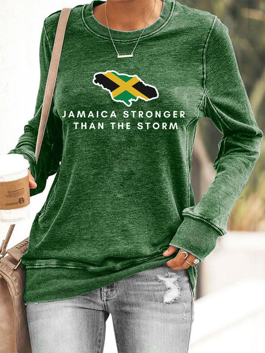 Women's Hurricane Melissa Jamaica Stronger Than The Storm Sweatshirt