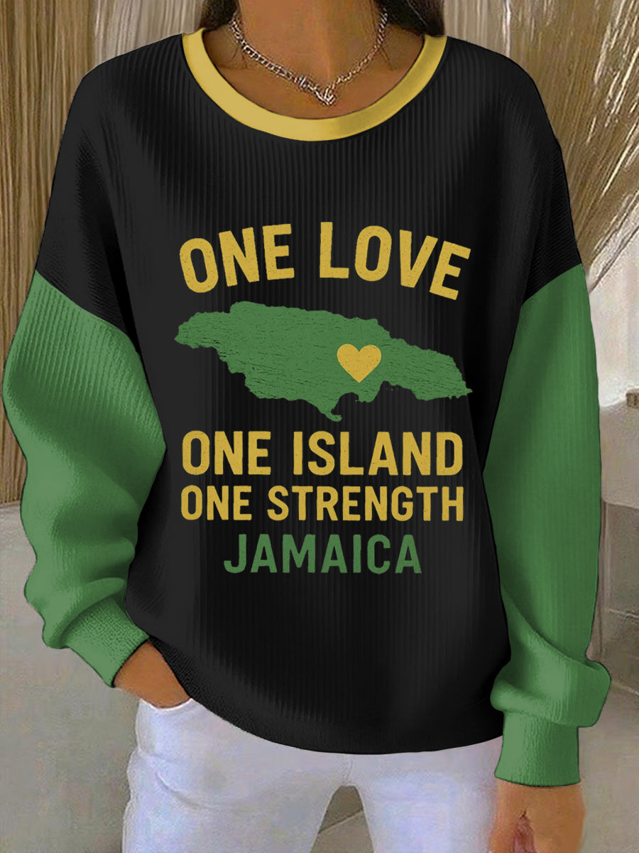 Women's Hurricane Melissa One Love One Island One Strength Support Jamaica Sweatshirt