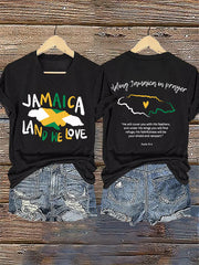 Women'sHurricane Melissa Jamaica Stronger Than The Storm Pray For Jamaica V-Neck Tee