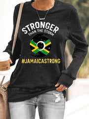 Women's Hurricane Melissa Jamaica Stronger Than The Storm Pray For Jamaica Sweatshirt