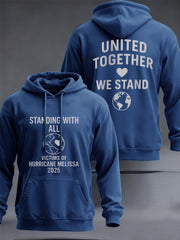 Men's Standing With All Victims Of Hurricane Melissa United Together We Stand Hoodie