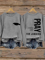 Women's Hurricane Melissa Jamaica Stronger Than The Storm Pray For Jamaica Sweatshirt