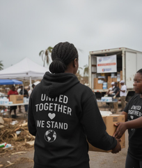 Men's Standing With All Victims Of Hurricane Melissa United Together We Stand Hoodie