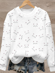 Women's Cute Animal Art Print Casual Flannel Sweater
