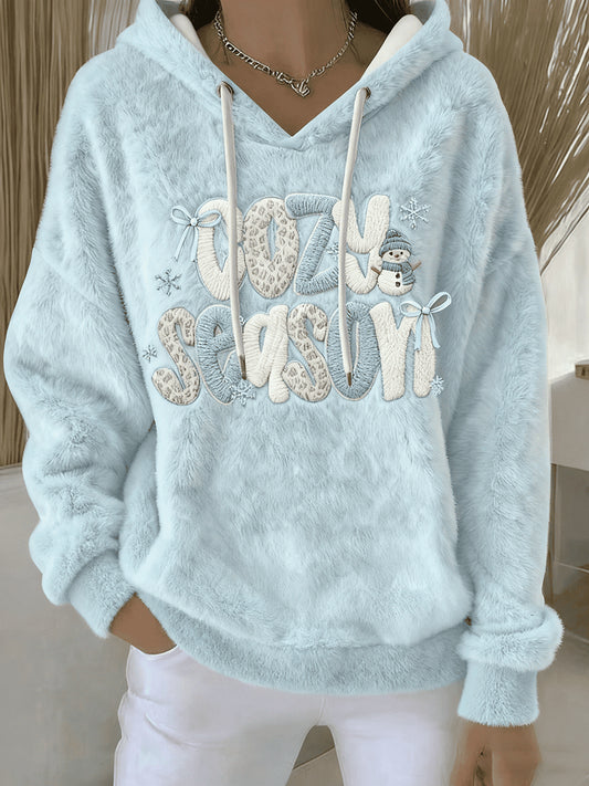 Women's Christmas Cozy Season Flannel Hoodie