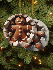Merry Christmas 3D Art Printed Acrylic Decorative Ornament