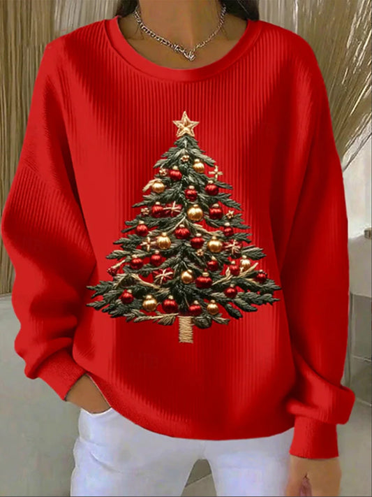Women's Christmas Print Casual Sweatshirt