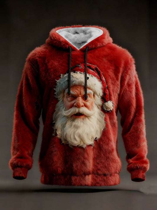 Men's Santa Flannel Hoodie