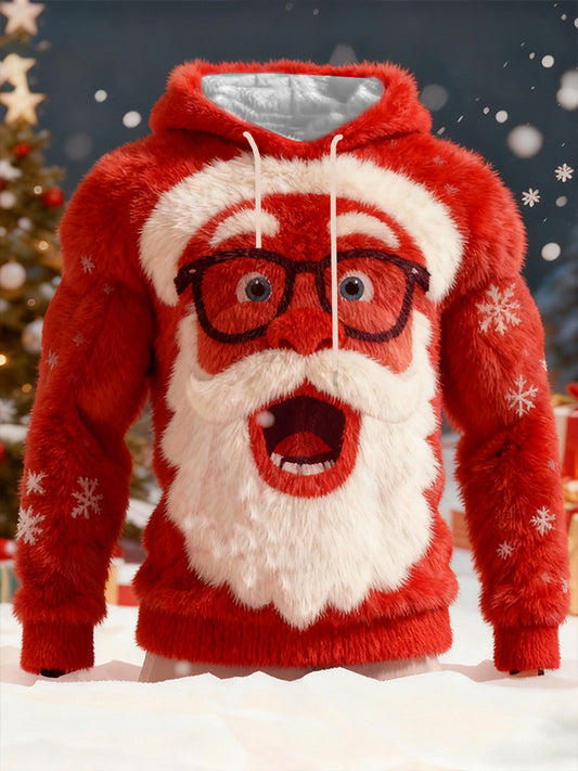 Men's Santa Flannel Hoodie