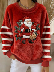 Women's Santa Claus Print Casual Top