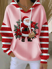 Women's Santa Claus Print Casual Hoodie