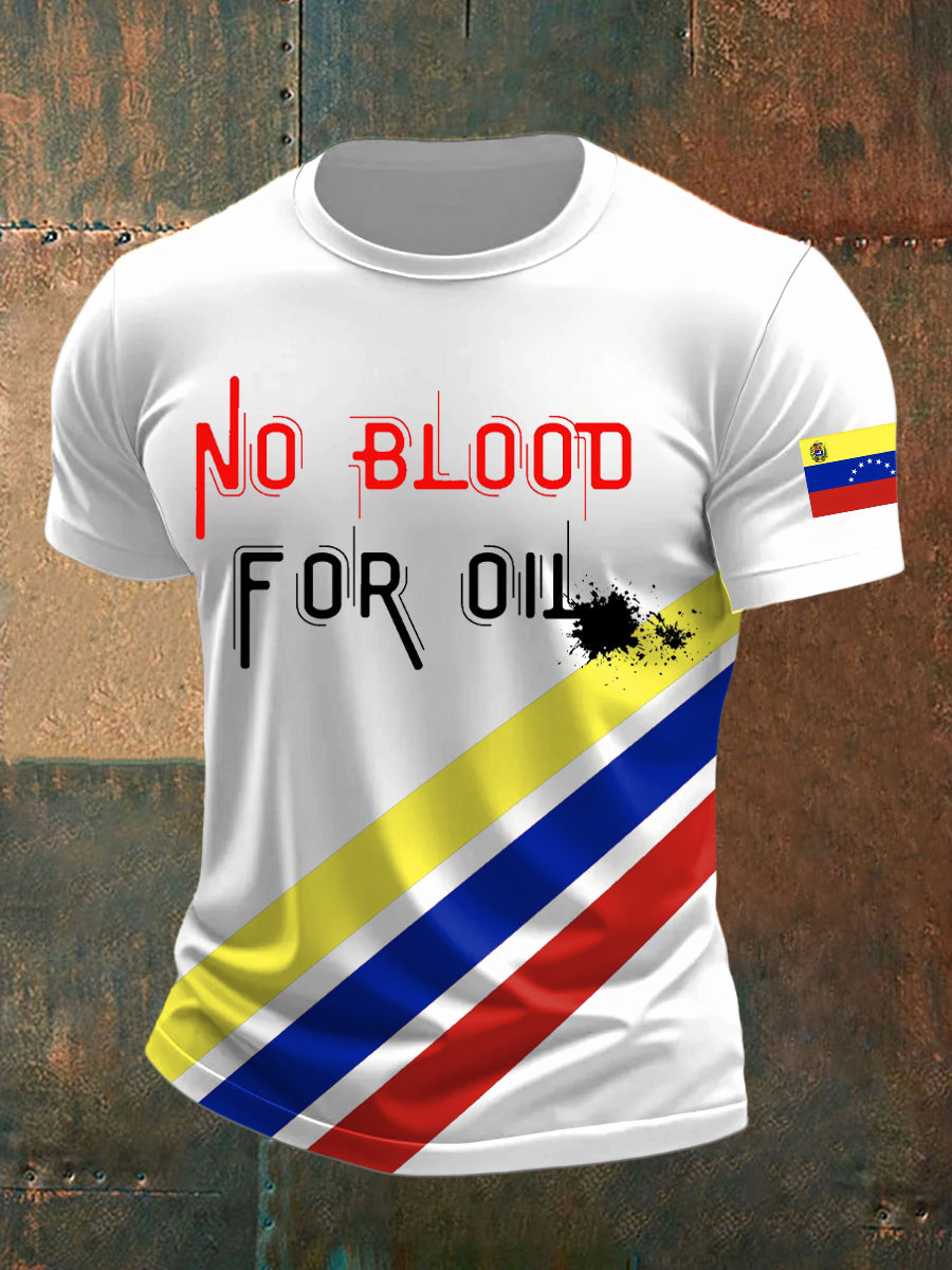 Men's No Blood For Oil Printed T-shirt