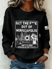 Women's get the f**k out of Minneapolis sweatshirts