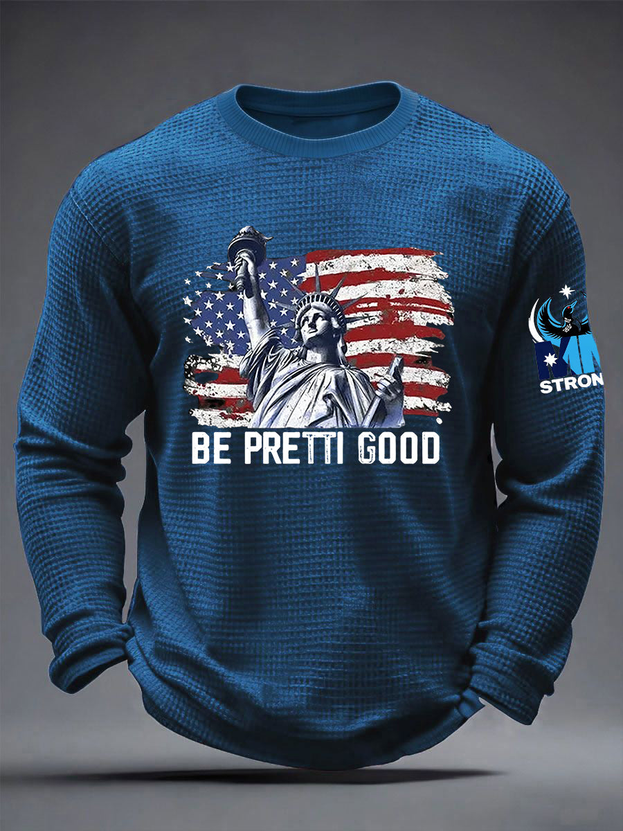 Men's Minnesota Strong Be Pretti Good Waffle Long Sleeve T-Shirt