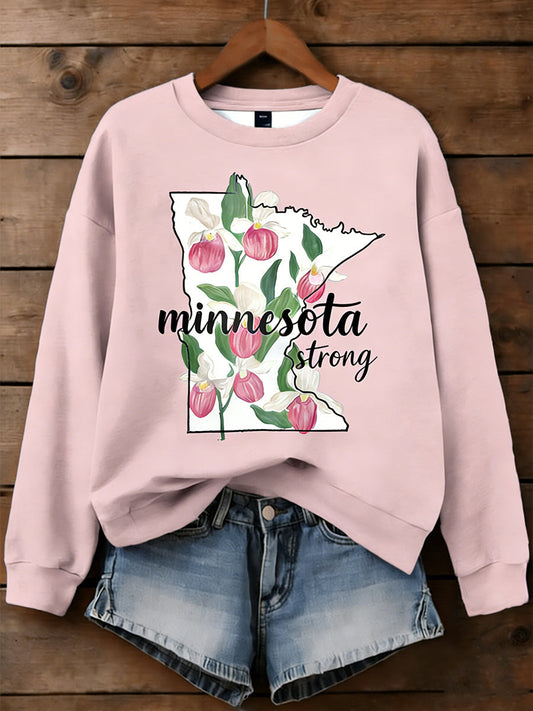 Women's Minnesota Strong Print Sweatshirt