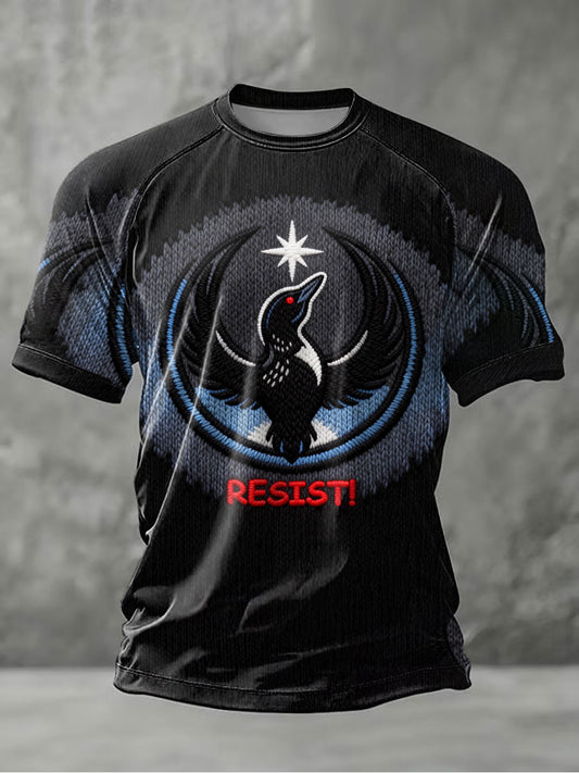 Men's The Loon Platoon Rebel Alliance Resist Printed short sleeve t-shirt