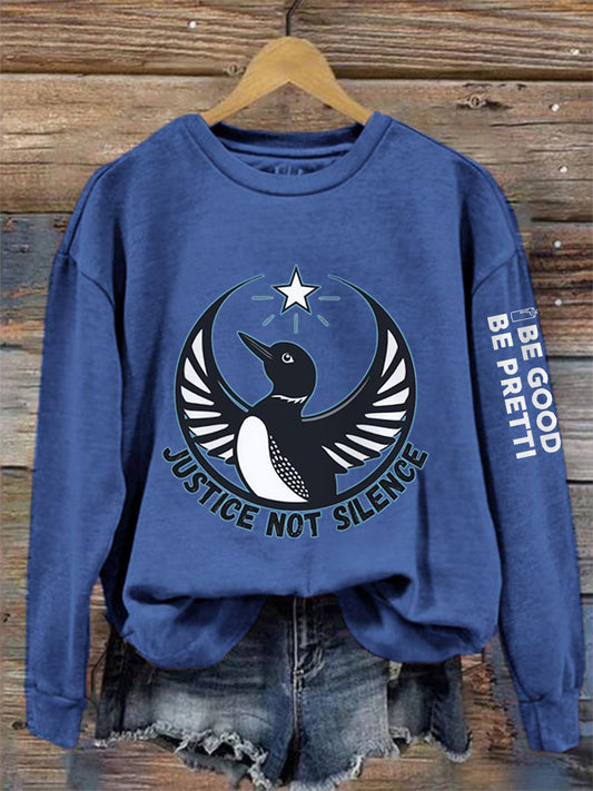 Women's Justice Not Silence Be Good Be Pretti ICE Out! Sweatshirt