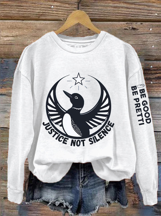 Women's Justice Not Silence Be Good Be Pretti ICE Out! Sweatshirt