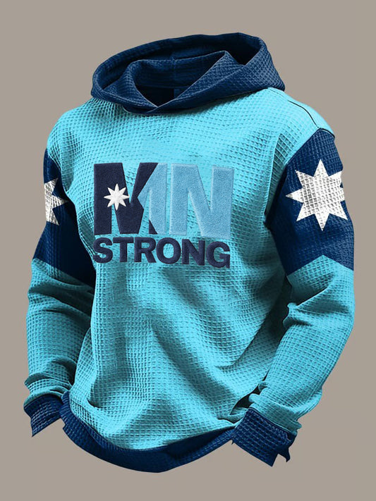 Men's Minneapolis Strong Printed Waffle Hoodie
