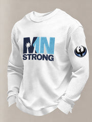 Men's Minnesota Strong Printed Waffle Long Sleeve Sweatshirt