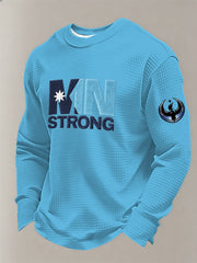 Men's Minnesota Strong Printed Waffle Long Sleeve Sweatshirt