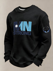 Men's Minnesota Strong Printed Waffle Long Sleeve Sweatshirt
