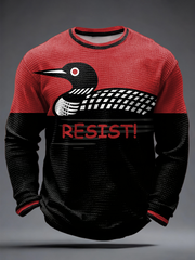 Men's Resist Printed Waffle Long Sleeve T-Shirt