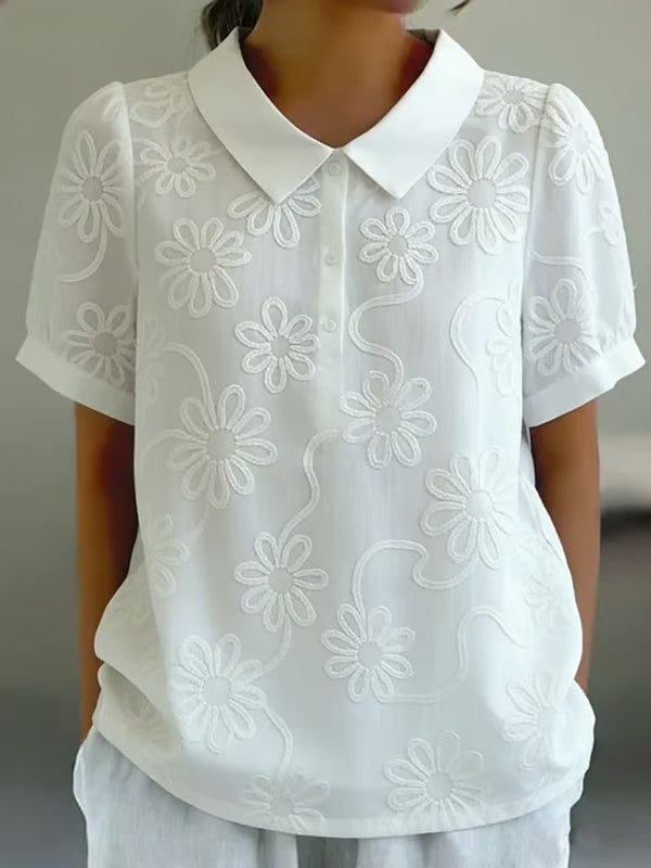 Women's Vintage Floral And Botanical Print Art Shirt