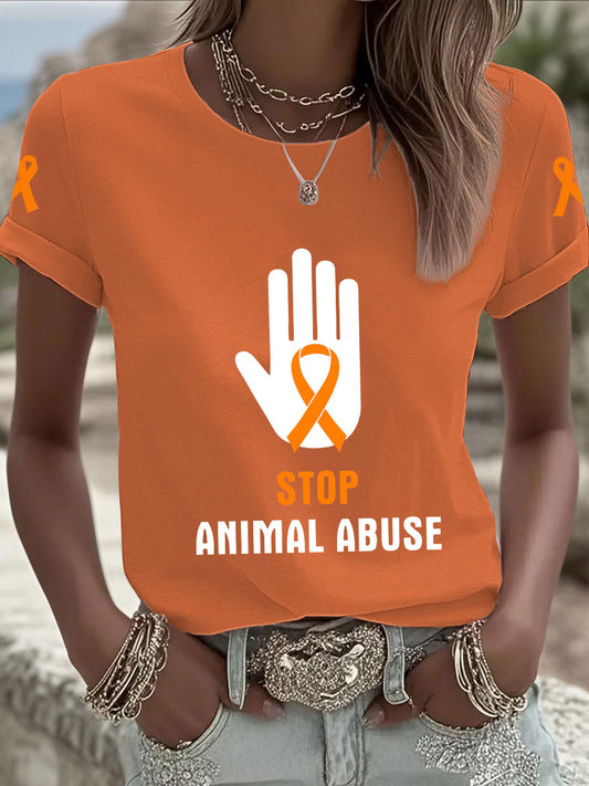 Women's 'Stop Animal Abuse' T-shirts