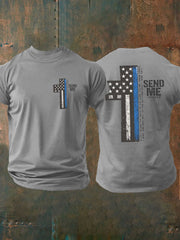 Men's Send Me Isaiah 6:8 imitation cotton short-sleeved T-shirt