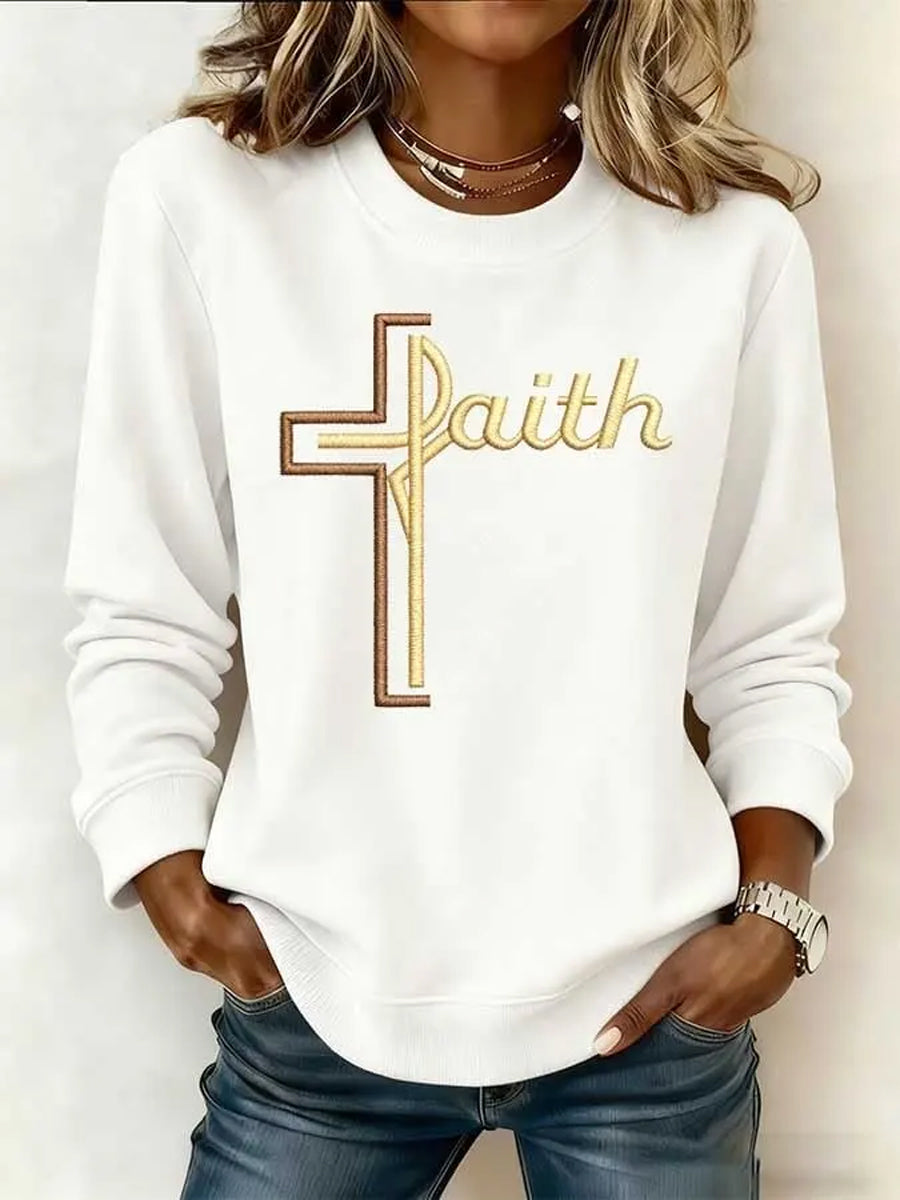 Women's Faith Print Sweatshirt