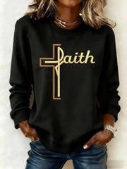 Women's Faith Print Sweatshirt