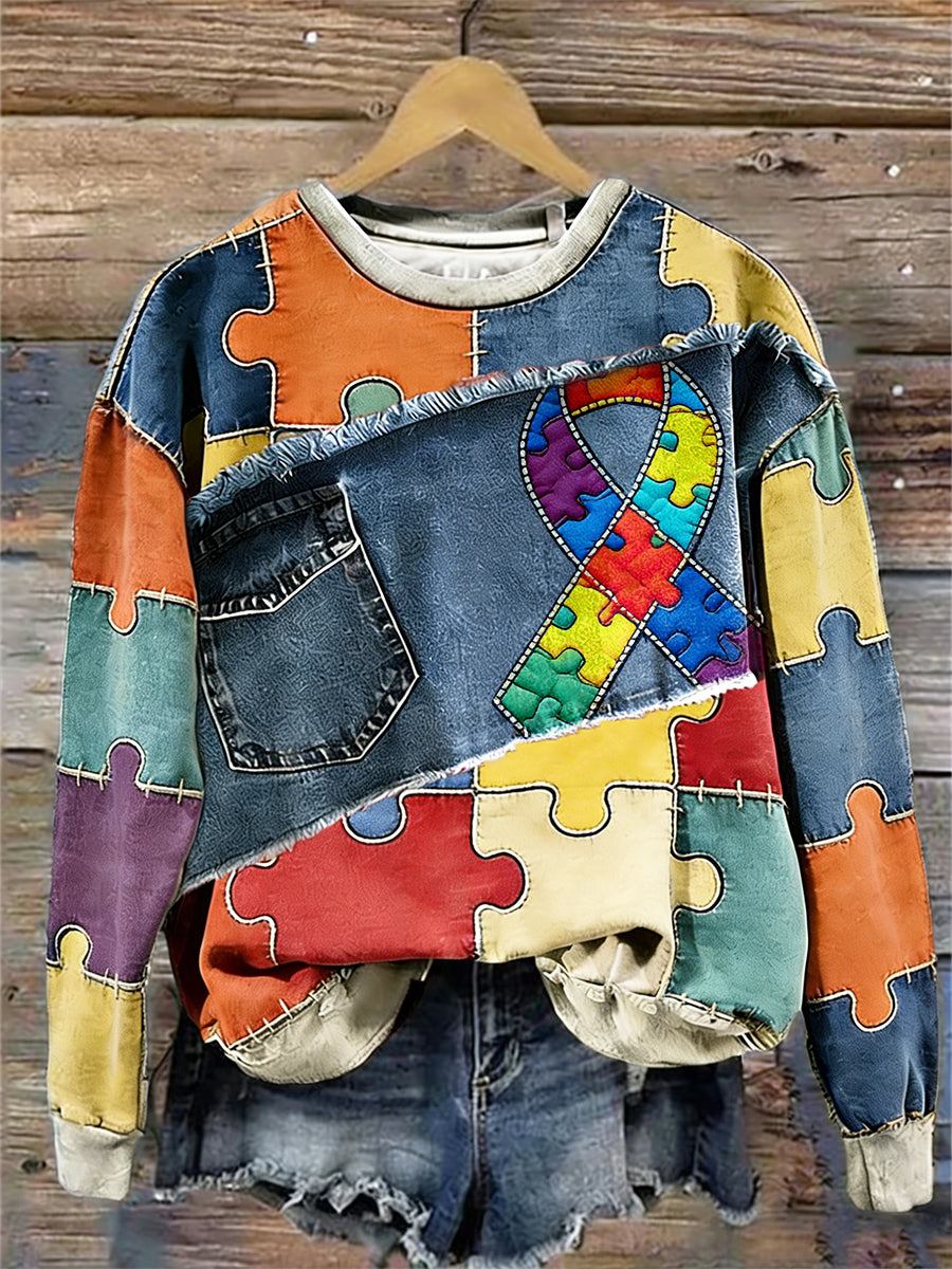 Women's Autism Acceptance Autism Awareness Sweatshirt