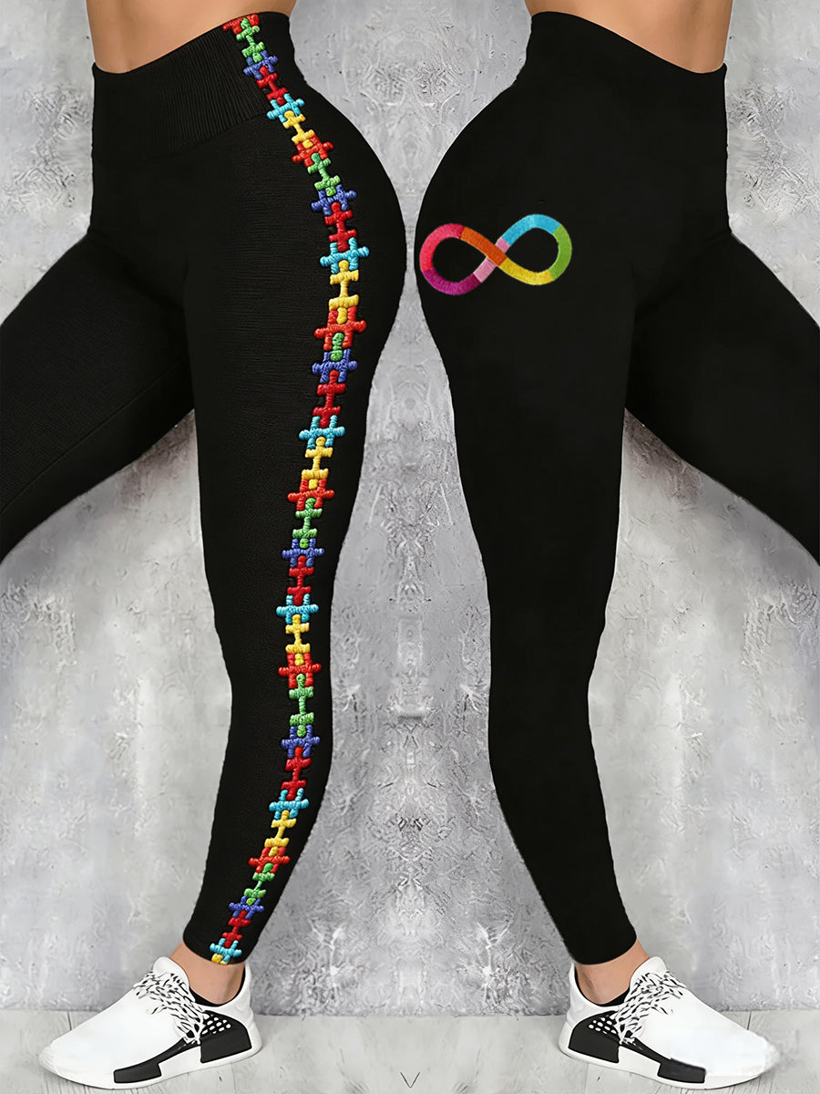 Women's Autism Awareness Printed Leggings