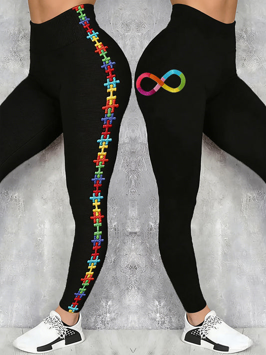 Women's Autism Awareness Printed Leggings