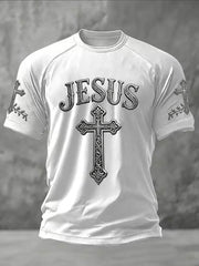 Men's JESUS Printed Casual short sleeves t-shirt