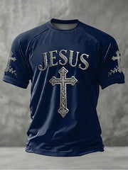 Men's JESUS Printed Casual short sleeves t-shirt